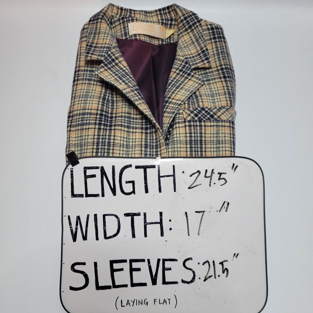Vintage Pendleton Plaid Blazer Jacket Women's Woo… - image 8